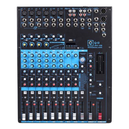 Mixer disc jockey q12 usb mk2 black 625811 - 8435017326867