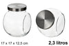 Barattolo di Vetro con Coperchio in Metallo da 2,3 L