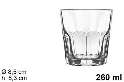 Pack 6 Bicchieri Acqua in Vetro Casablanca 260ml