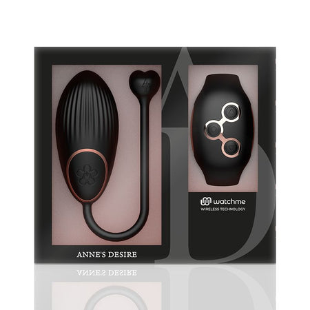WATCHME ovulo ovetto vibrante in silicone nero con telecomando wireless da polso