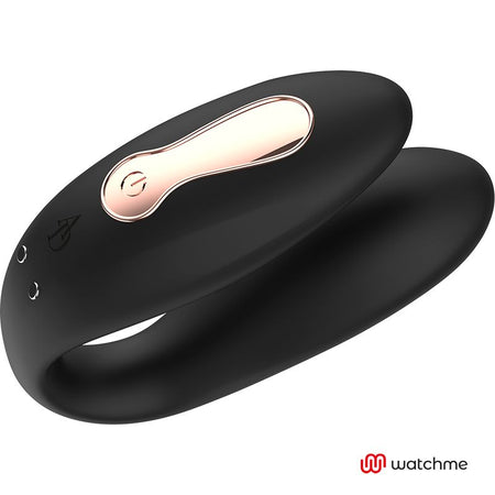 WATCHME gioco di coppia clitoride in silicone nero con telecomando wireless da polso