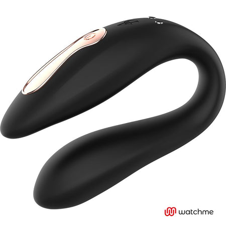 WATCHME gioco di coppia clitoride in silicone nero con telecomando wireless da polso