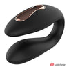 WATCHME gioco di coppia clitoride in silicone nero con telecomando wireless da polso