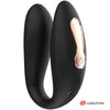 WATCHME gioco di coppia clitoride in silicone nero con telecomando wireless da polso