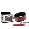 BEGME collare e guinzaglio fetish in morbido neoprene colore rosso e nero