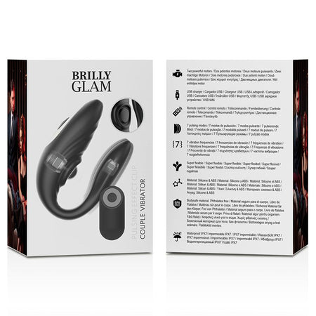 BRILLY GLAM gioco di coppia in silicone con telecomando ricaricabile USB