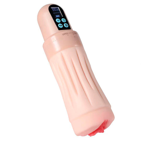 XISE masturbatore maschile realistico con vagina morbida vibrante in silicone ricaricabile USB