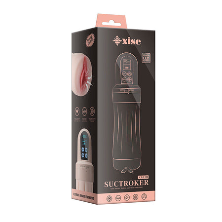 XISE masturbatore maschile realistico con vagina morbida vibrante in silicone ricaricabile USB
