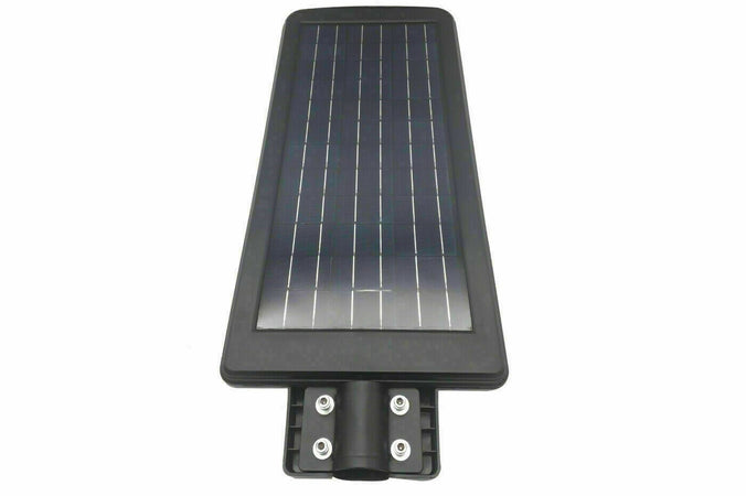 LAMPIONE LED 240W CON PANNELLO SOLARE SENSORE CREPUSCOLARE LUCE FREDDA 6500K IP65 +TELECOMANDO + STAFFA