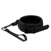 INTOYOU collare con guinzaglio fetish BDSM in morbido neoprene nero senza nichel