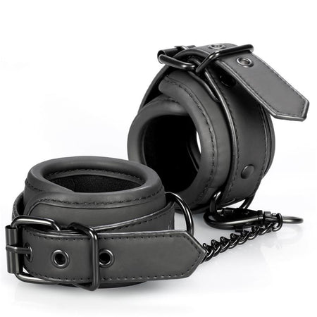 INTOYOU manette polsiere fetish BDSM in morbido neoprene nero senza nichel