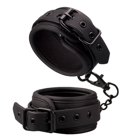 INTOYOU manette cavigliere fetish BDSM in morbido neoprene nero senza nichel