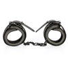 INTOYOU manette cavigliere fetish BDSM in morbido neoprene nero senza nichel
