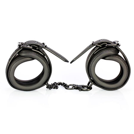 INTOYOU manette cavigliere fetish BDSM in morbido neoprene nero senza nichel