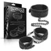 INTOYOU polsiere e collare fetish BDSM in morbido neoprene nero senza nichel