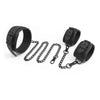 INTOYOU polsiere e collare fetish BDSM in morbido neoprene nero senza nichel