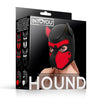 INTOYOU BDSM LINE HOUND DOG MASCHERA CANE FETISH IN NEOPRENE NERO CON MUSO RIMOVIBILE E INSERTI ROSSI