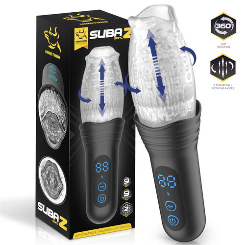 MINOTHOR masturbatore maschile per lui l’uomo rotante 2 motori con spinta e rotazione in silicone ricaricabile USB
