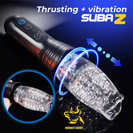 MINOTHOR masturbatore maschile per lui l’uomo rotante 2 motori con spinta e rotazione in silicone ricaricabile USB