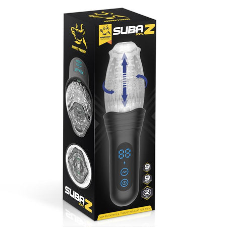 MINOTHOR masturbatore maschile per lui l’uomo rotante 2 motori con spinta e rotazione in silicone ricaricabile USB