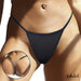 ADALET LINGERIE Perizoma mutandina nera Fiona con strass sul retro taglia SM