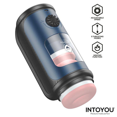 Tenkro masturbatore maschile vibrante auto riscandante ergonomico ricaricabile USB