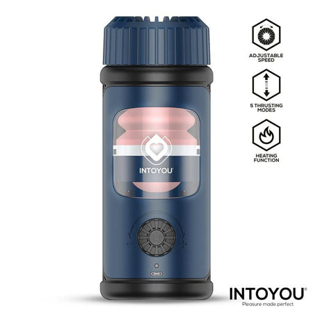 Tenkro masturbatore maschile vibrante auto riscandante ergonomico ricaricabile USB