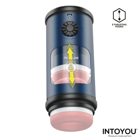 Tenkro masturbatore maschile vibrante auto riscandante ergonomico ricaricabile USB