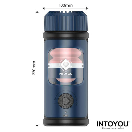 Tenkro masturbatore maschile vibrante auto riscandante ergonomico ricaricabile USB