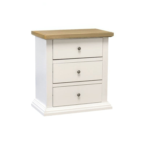MOBILI 2G - Gruppo 1 Cassettiera 2 Comodini legno bicolore bianco naturale