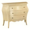 MOBILI 2G - Cassettiera sagomata 3 cassetti legno avorio anticato 116x42X85