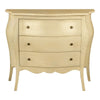 MOBILI 2G - Cassettiera sagomata 3 cassetti legno avorio anticato 116x42X85