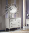 MOBILI 2G - Gruppo 1 Cassettiera 2 Comodini legno Shabby Bianco