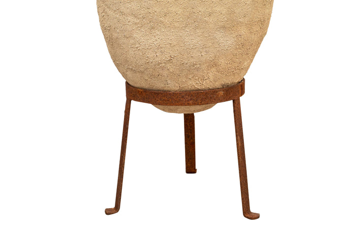 Biscottini Biscottini Anfora Giara Vecchia Terracotta 27x60 Manici e Base Ferro 21x21