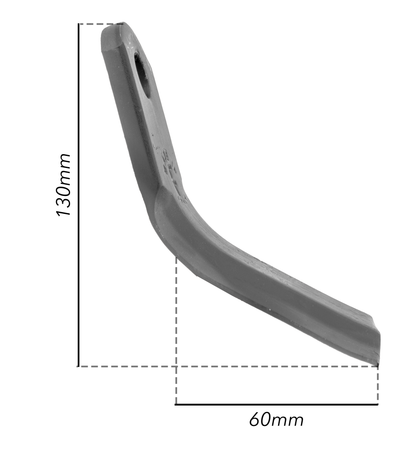 Coltello per trincia a Y altezza 130mm lunghezza 60mm