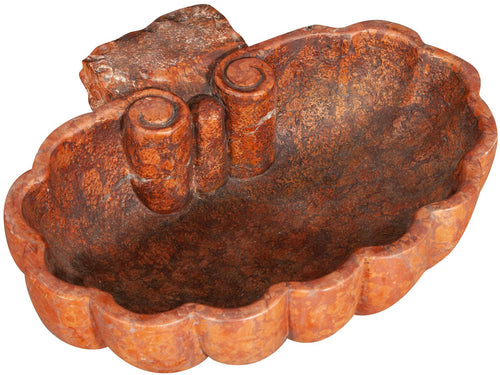 Biscottini Acquasantiera a conchiglia in marmo rosso di Verona Made in Italy
