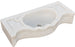 Biscottini Lavandino in marmo bianco L70xPR33xH17 cm Vasca realizzata completamente
