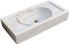 Biscottini Lavandino in marmo bianco L69xPR35xH12 cm