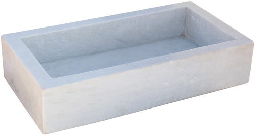 Biscottini Acquaio in marmo bianco L82xPR41xH17 cm Vasca realizzata completamente