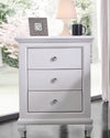 Gruppo 1 Cassettiera 2 Comodini legno shabby bianco