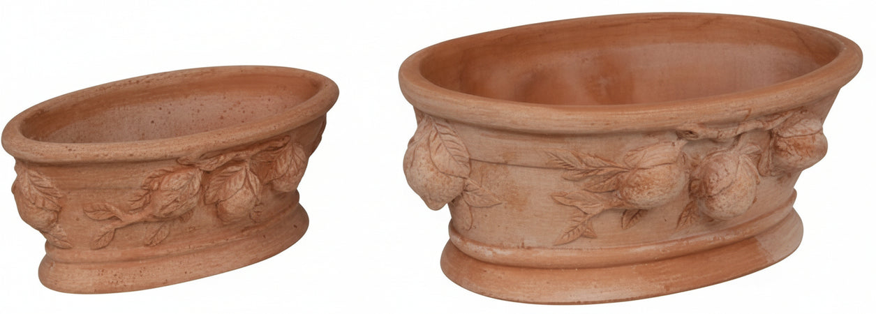 Biscottini Set 2 ciotole in Terracotta 100% Made in Italy interamente Lavorata a Mano