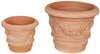 Biscottini Set 2 Vasi Terracotta Galestro Biscottini Fatto a Mano D30x25 D20x17 Made Italy
