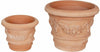 Biscottini Set 2 Vasi ceste ciotole in Terracotta 100% Made in Italy interamente Lavorata a Mano