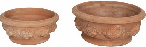 Biscottini Set 2 Ciotole in Terracotta 100% Made in Italy interamente Lavorata a Mano