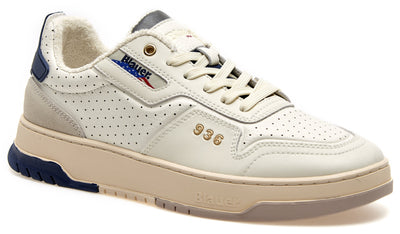 Blauer Sneakers Uomo Harper07 White-Navy Scarpe da Ginnastica Bianche-Marine Harper07