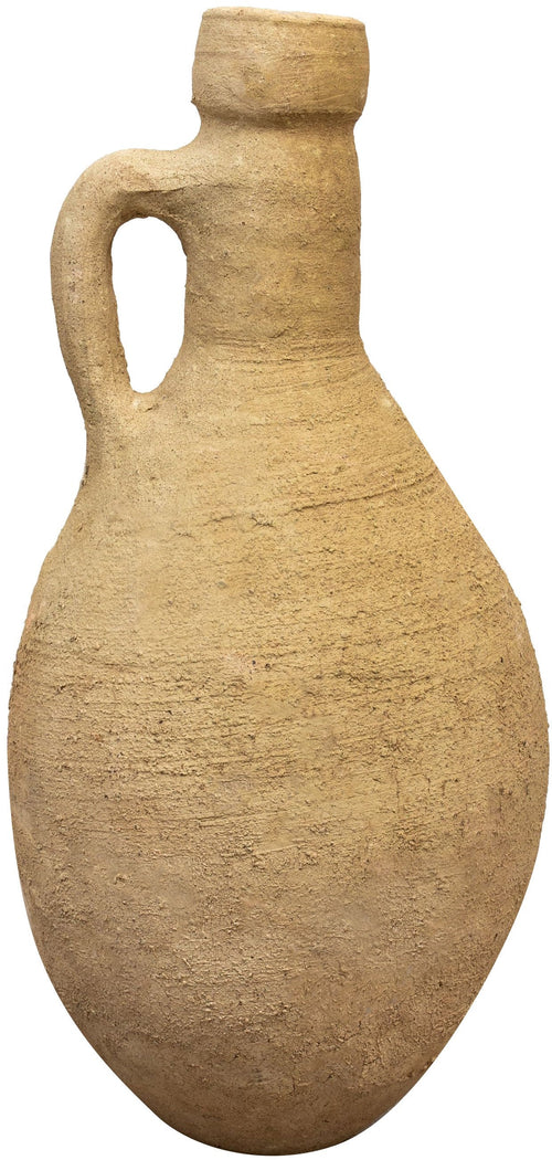 Biscottini Vecchia anfora giara con manico in terracotta L27xPR27xH60 cm manici diametro