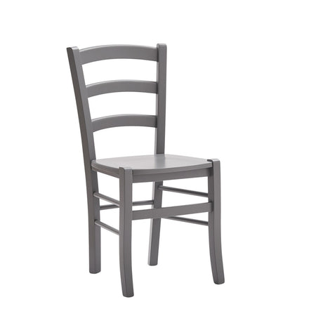 MOBILI 2G - SET 2 SEDIE SHABBY IN LEGNO LACCATO GRIGIO SEDUTA LEGNO