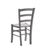 MOBILI 2G - SET 2 SEDIE SHABBY IN LEGNO LACCATO GRIGIO SEDUTA LEGNO