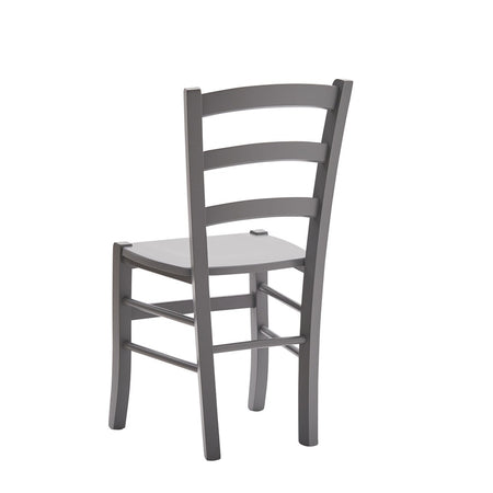 MOBILI 2G - SET 2 SEDIE SHABBY IN LEGNO LACCATO GRIGIO SEDUTA LEGNO