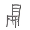 MOBILI 2G - SET 2 SEDIE SHABBY IN LEGNO LACCATO GRIGIO SEDUTA LEGNO